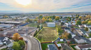 View of property location with property parcel outlined and a mountain backdrop