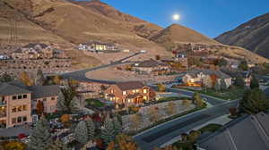 Mountain view with nearby suburban area