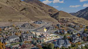 Mountain view featuring nearby suburban area