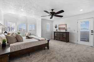 Master bedroom featuring walk out to hot tub and large decks overlooking the valley.