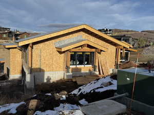 View of snow covered house