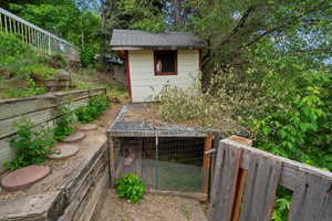 View of poultry coop