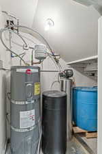 Water heater and softener located downstairs.