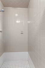 Full bath with a tile shower