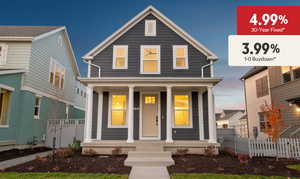 View of front facade with covered porch