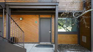 View of exterior entry