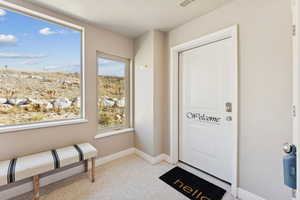 Doorway with baseboards