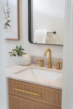 Bathroom view of vanity