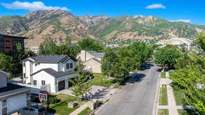 Mountain view featuring nearby suburban area