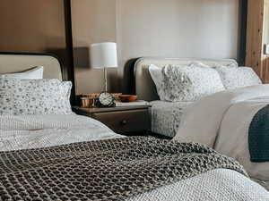 Bedroom featuring a drop ceiling