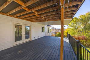 Deck featuring french doors