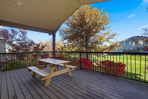 View of wooden terrace