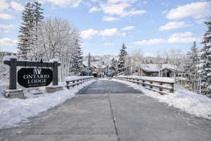 View of concrete road with a mountain view
