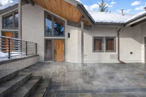 Heated courtyard