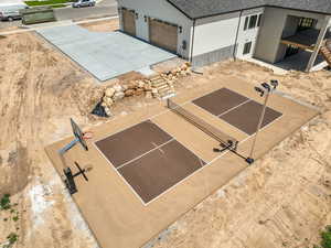 Lighted Pickle Ball and Basketball Court