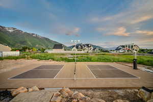 Lighted Pickle Ball and Basketball Court