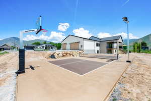 Lighted Pickle Ball and Basketball Court