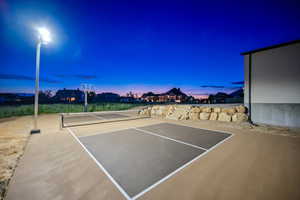 Lighted Pickle Ball and Basketball Court