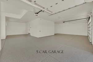 5 Car Garage - finished and epoxied