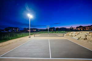 Lighted Pickle Ball and Basketball Court