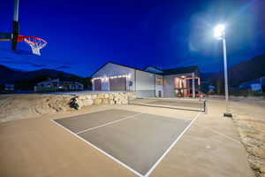 Lighted Pickle Ball and Basketball Court