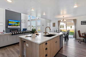 Open concept kitchen and living space