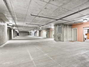 Secure entrance to townhouse garages
