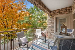 Lovely second-floor balcony with entrances off both second-floor bedrooms