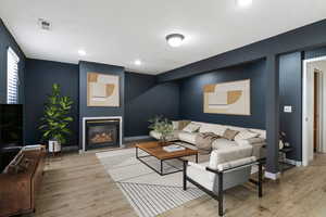 Virtually Staged Family Room Concept if not used as a 3rd Bedroom.