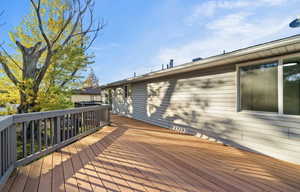 View of wooden terrace