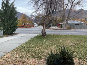 View of asphalt road with a mountain view