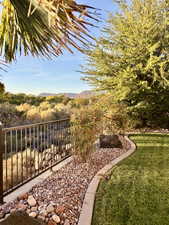 View of yard featuring a mountain view