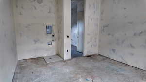 Primary room closet with laundry hookups