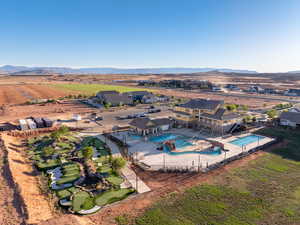 Aerial view of Clubhouse and pool