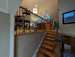 Staircase with a skylight