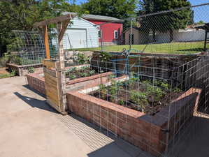View of yard with a garden