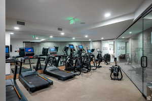 View of workout area
