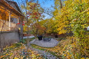 Fenced backyard featuring a patio area