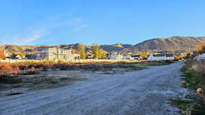 Mountain view with nearby suburban area