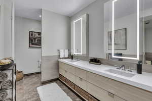 Full bath with double vanity