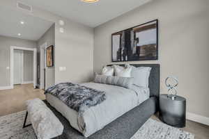 Bedroom featuring light wood finished floors