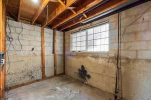 View of below grade area