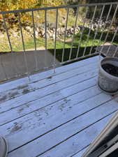 Small balcony off of the primary bedroom