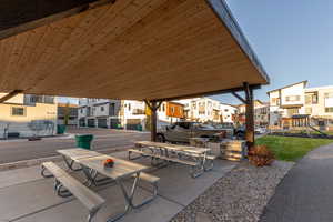 View of patio with a residential view