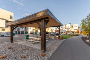 View of community featuring a residential view and a patio
