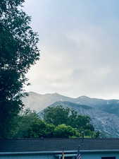 View of mountain background. Looking East