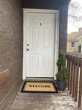 Doorway to property. APT 1 to upstrs