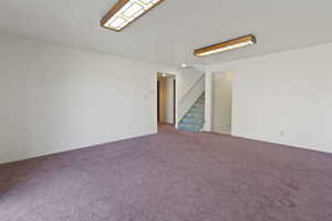 Lower-level family room, 2 bedrooms & full bath, storage.