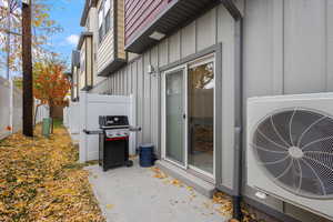View of patio featuring grilling area