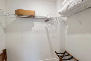 View of walk in closet